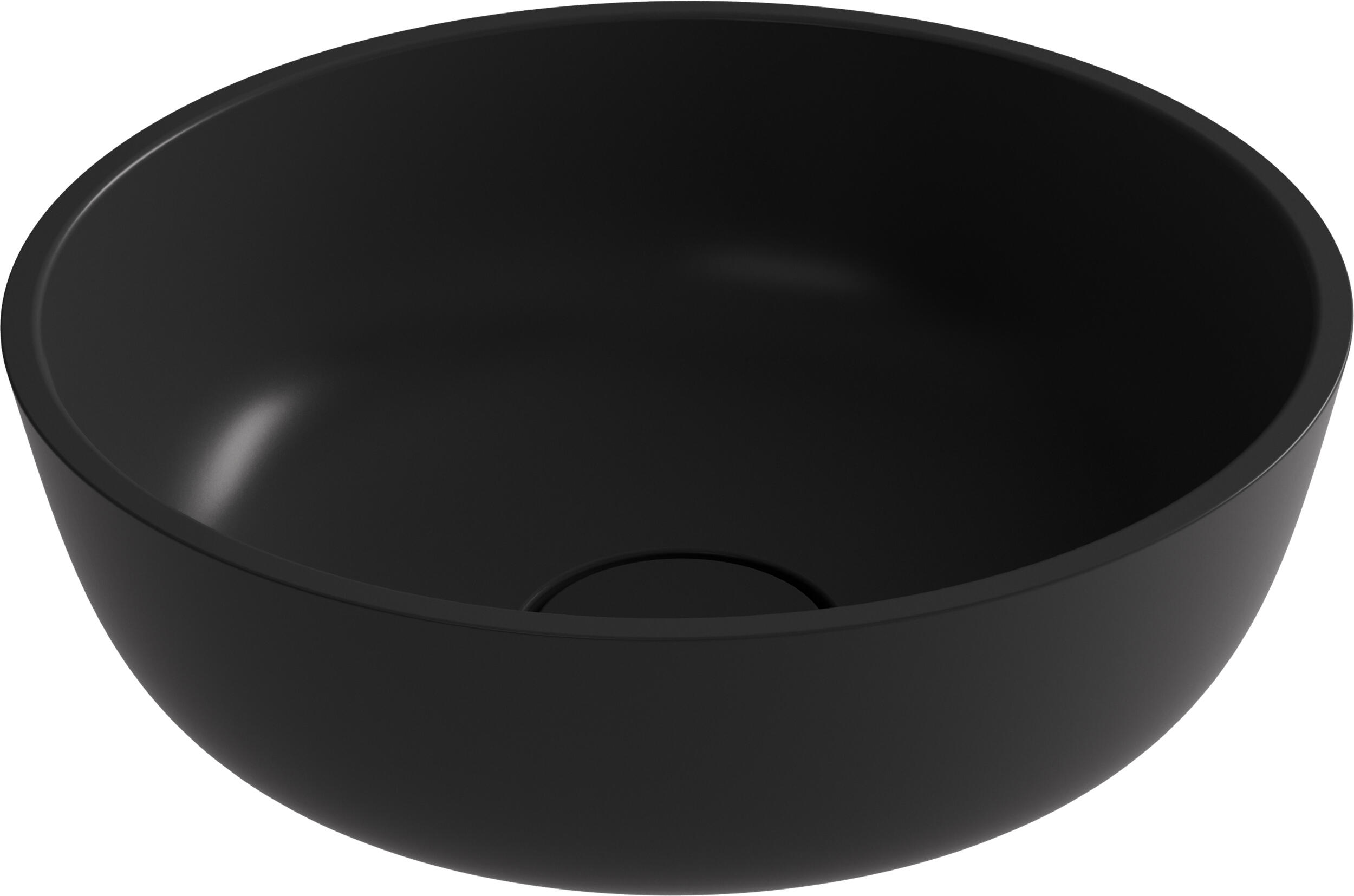 Vasque à poser résine rond Nova H.14.2 x Diam.38 cm noir mat - 3