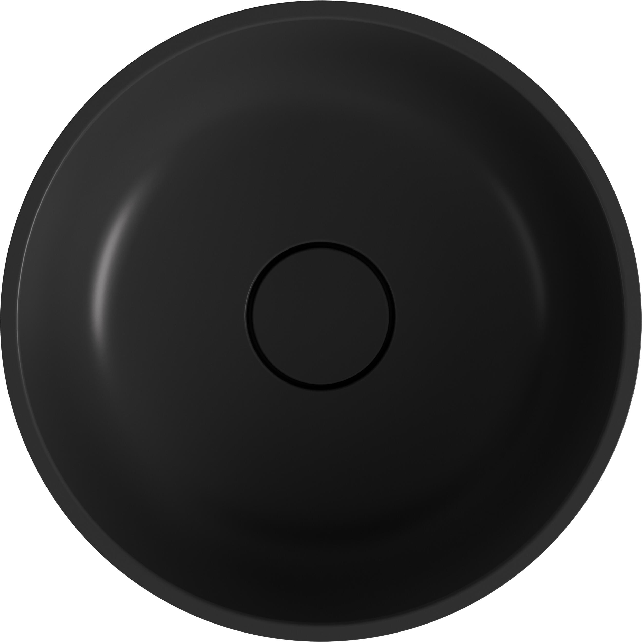 Vasque à poser résine rond Nova H.14.2 x Diam.38 cm noir mat - 2