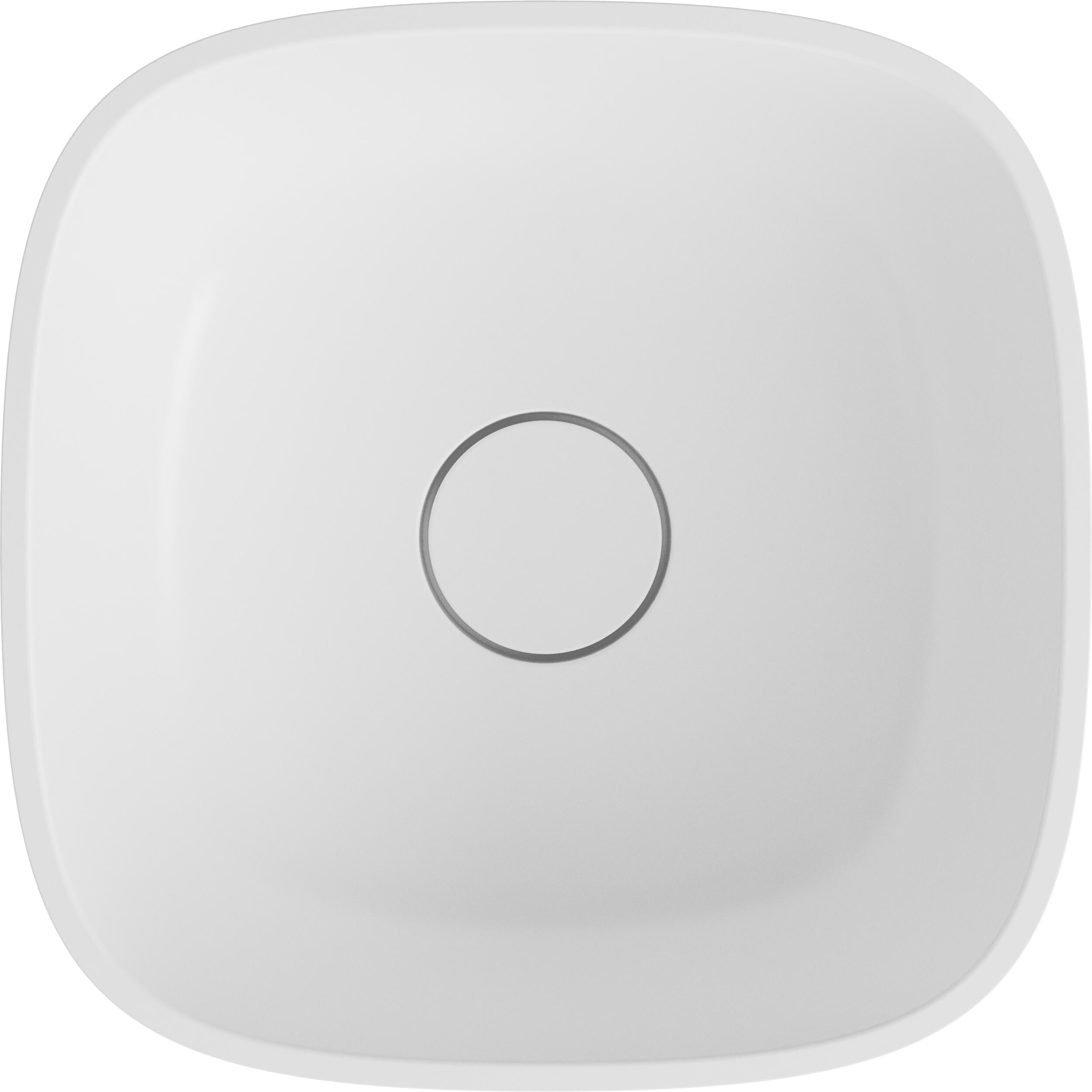 Vasque à poser résine carré Nova l.38 x P.38 cm blanc mat - 3