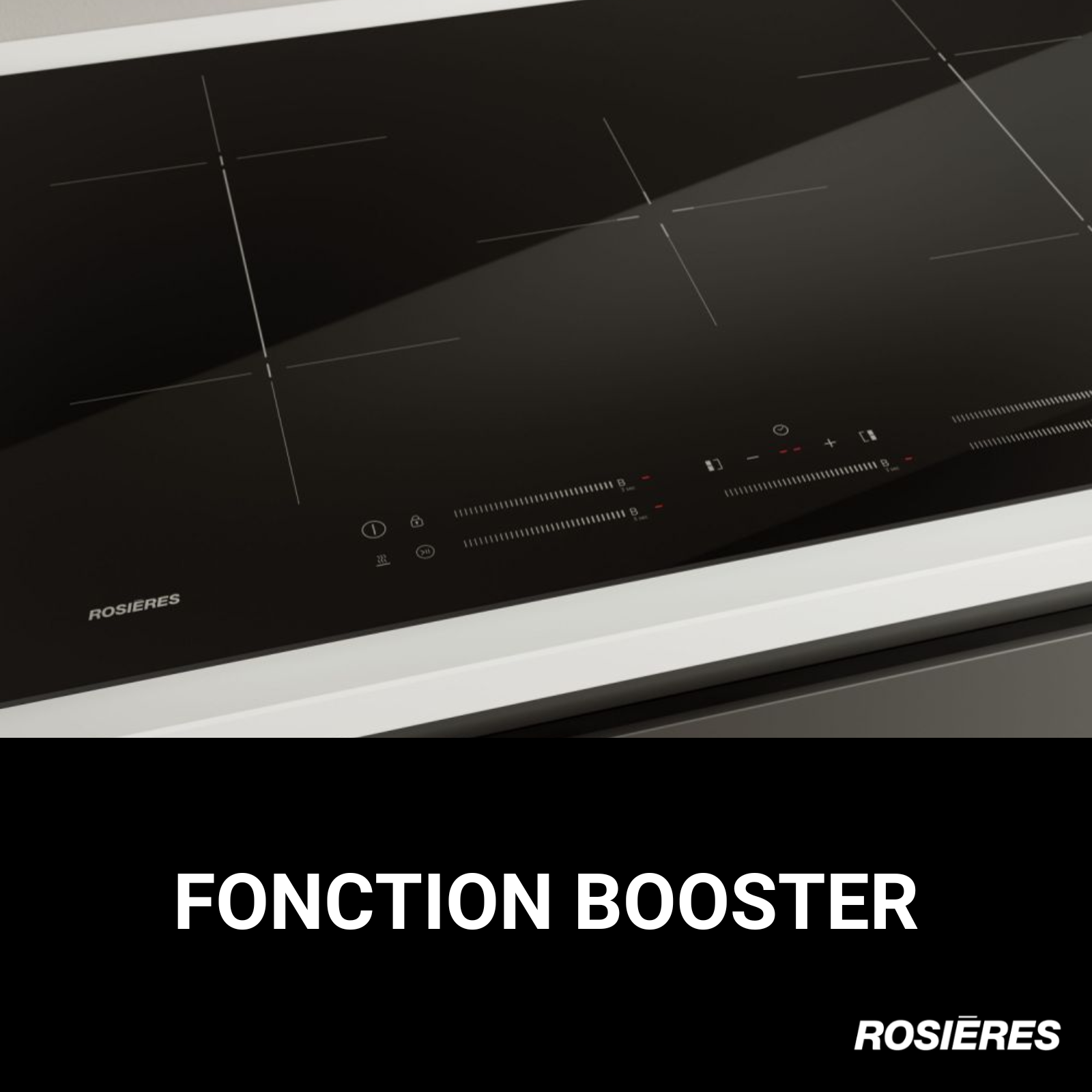 Plaque à induction 3 feux ROSIÈRES RICD36C3D/E1 Noir Leroy Merlin