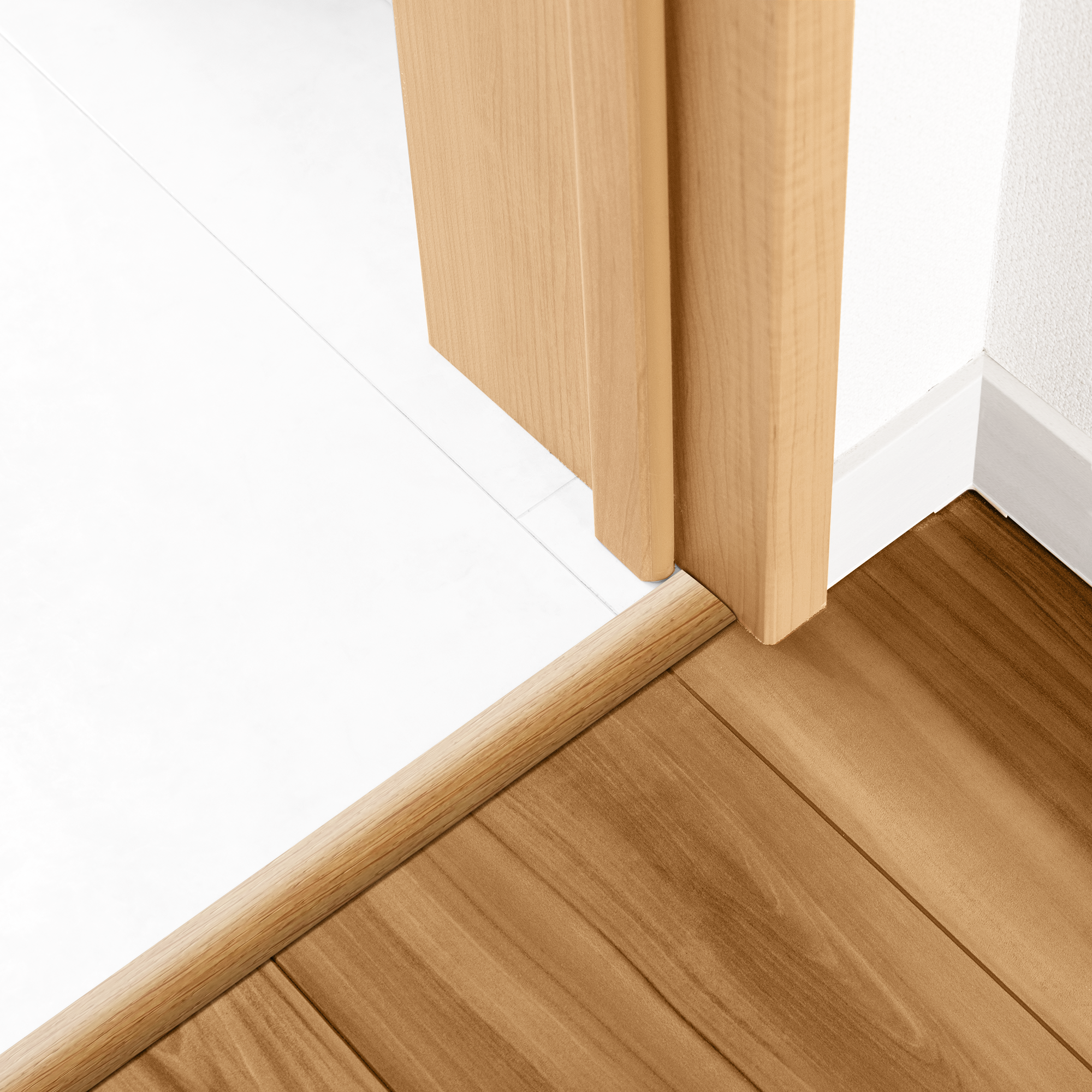 Barre de seuil alu plaqué chêne blond à fixer, l.4.7 cm x L.83 cm ARTENS - 2