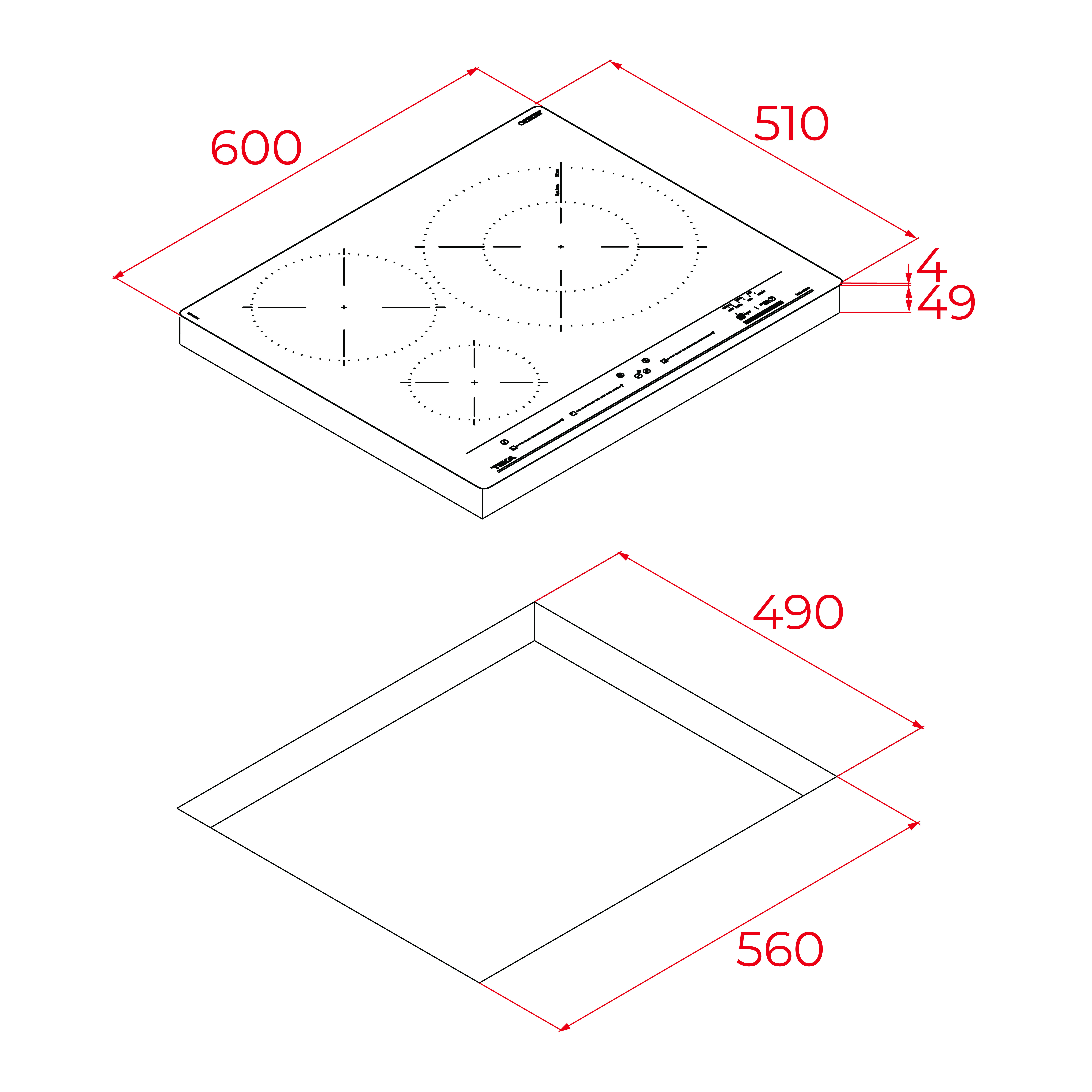 Placa de inducción TEKA MESTREPAELLER IZC 63320 MSS BK con 3 zonas de cocción zona grande de 30cm 7200 W negro 60cm - 2