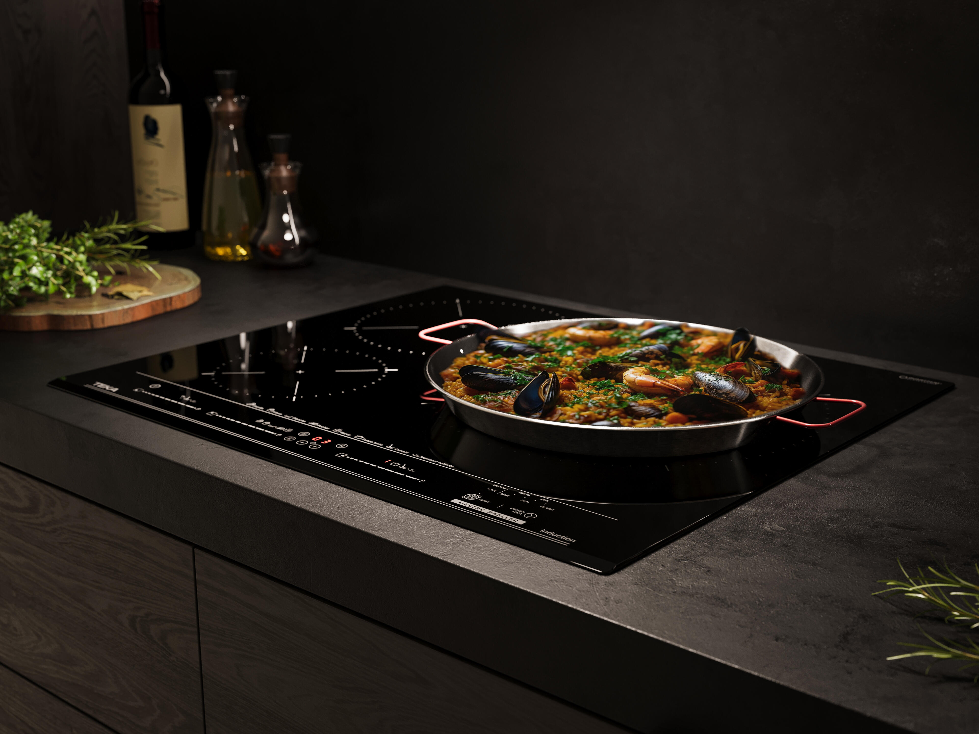 Placa de inducción TEKA MESTREPAELLER IZC 63320 MSS BK con 3 zonas de cocción zona grande de 30cm 7200 W negro 60cm - 4