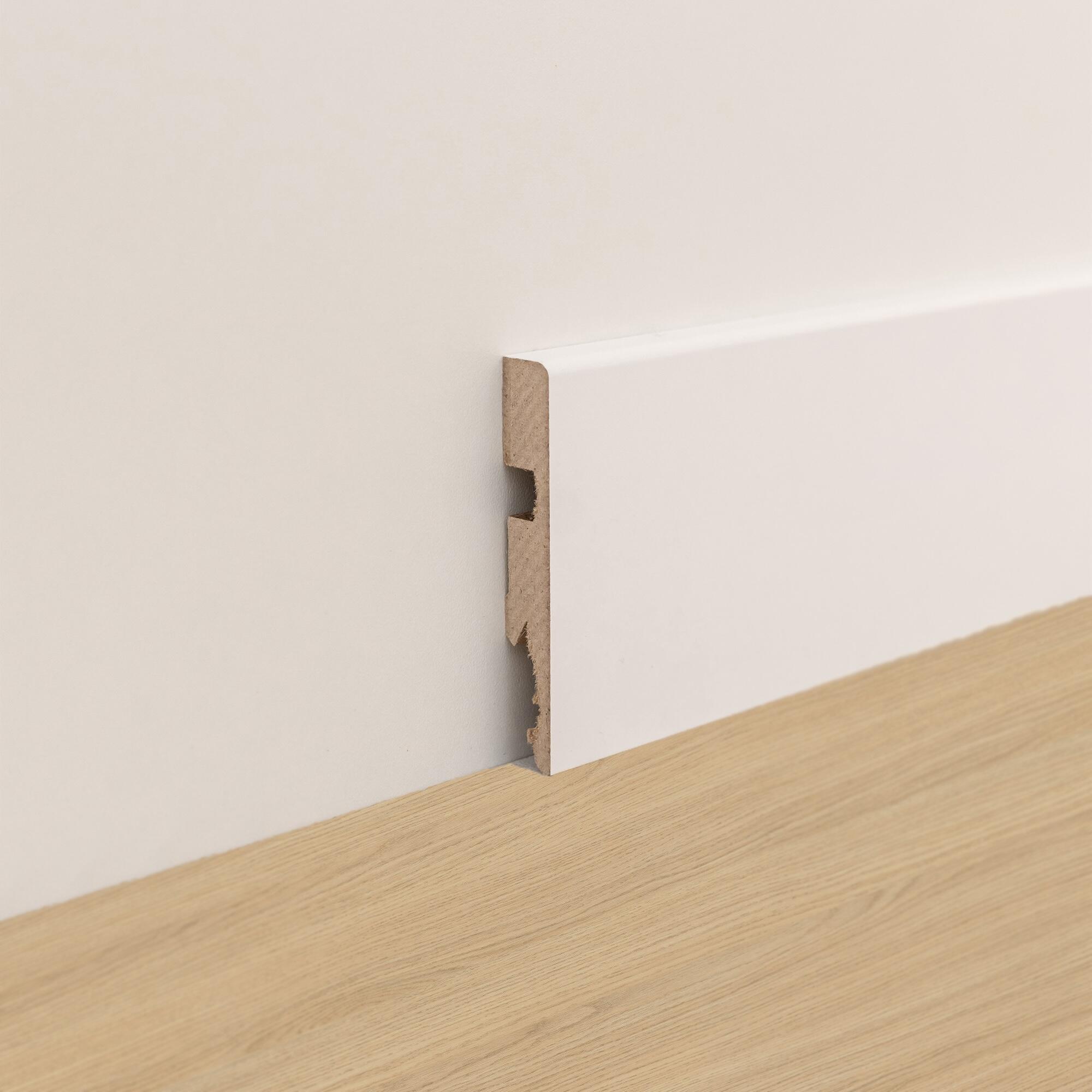 Plinthe mdf carrée, blanche, H. 9.5 x L. 2.4 m, Ep.14 mm ARTENS - 2