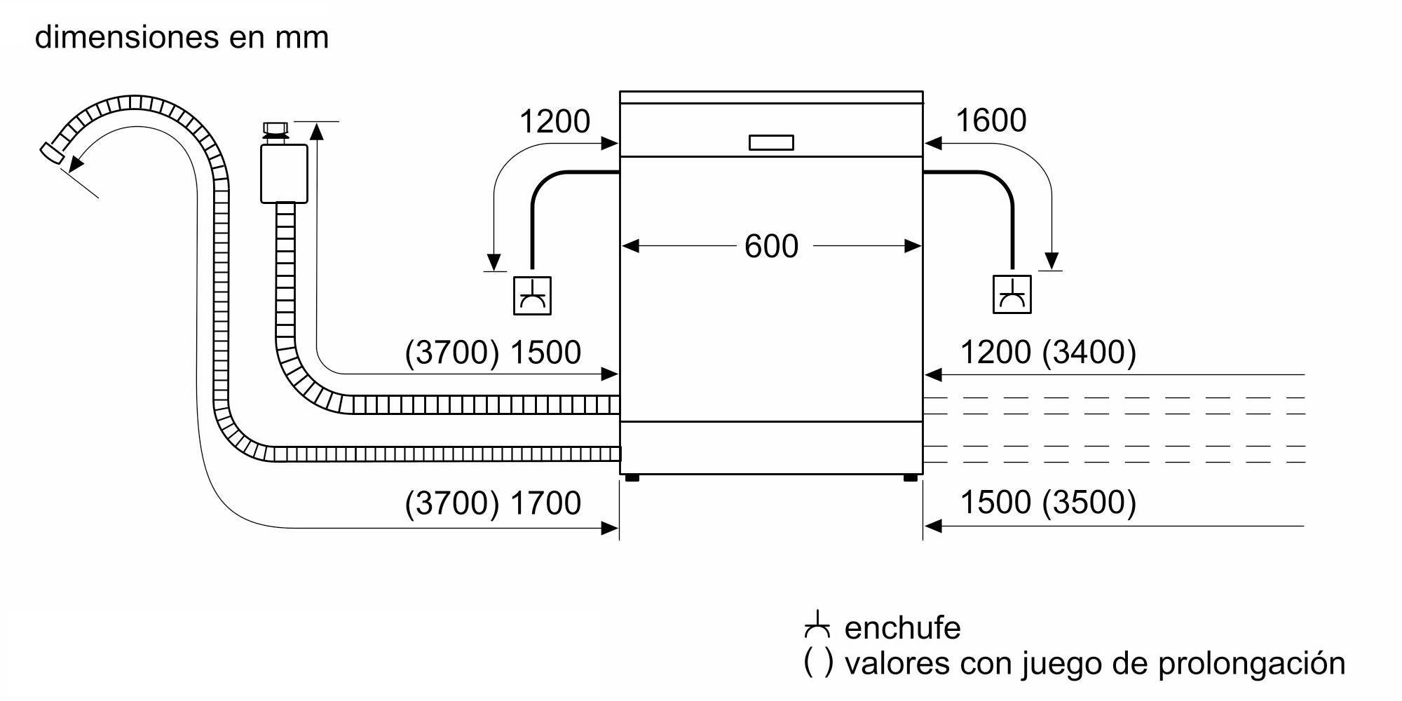 Lavavajillas integrable BALAY 3VF5012NP 12 cubiertos 5 programas con inicio diferido plata 60cm clase E - 8