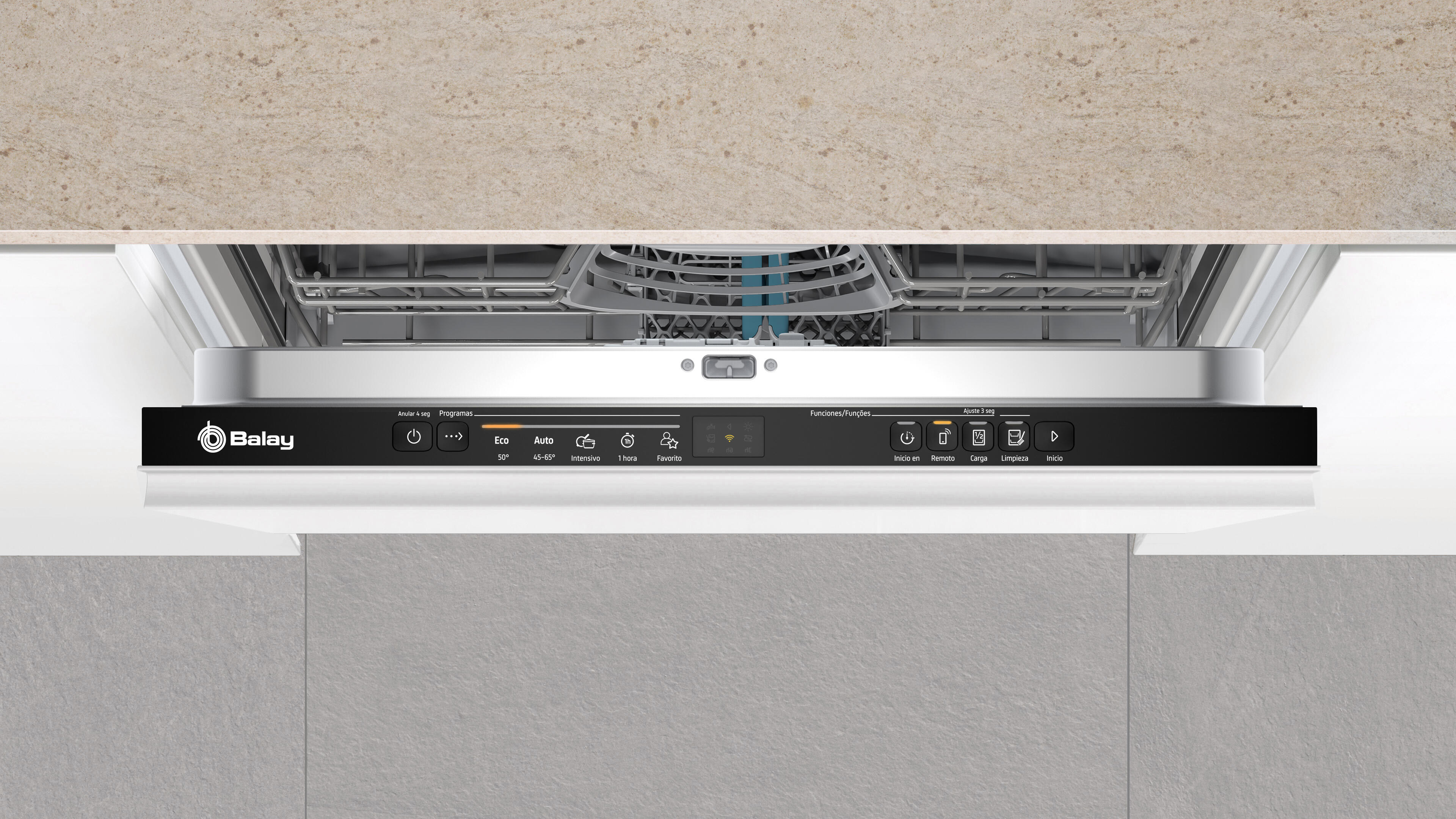 Lavavajillas integrable BALAY 3VF5012NP 12 cubiertos 5 programas con inicio diferido plata 60cm clase E - 7