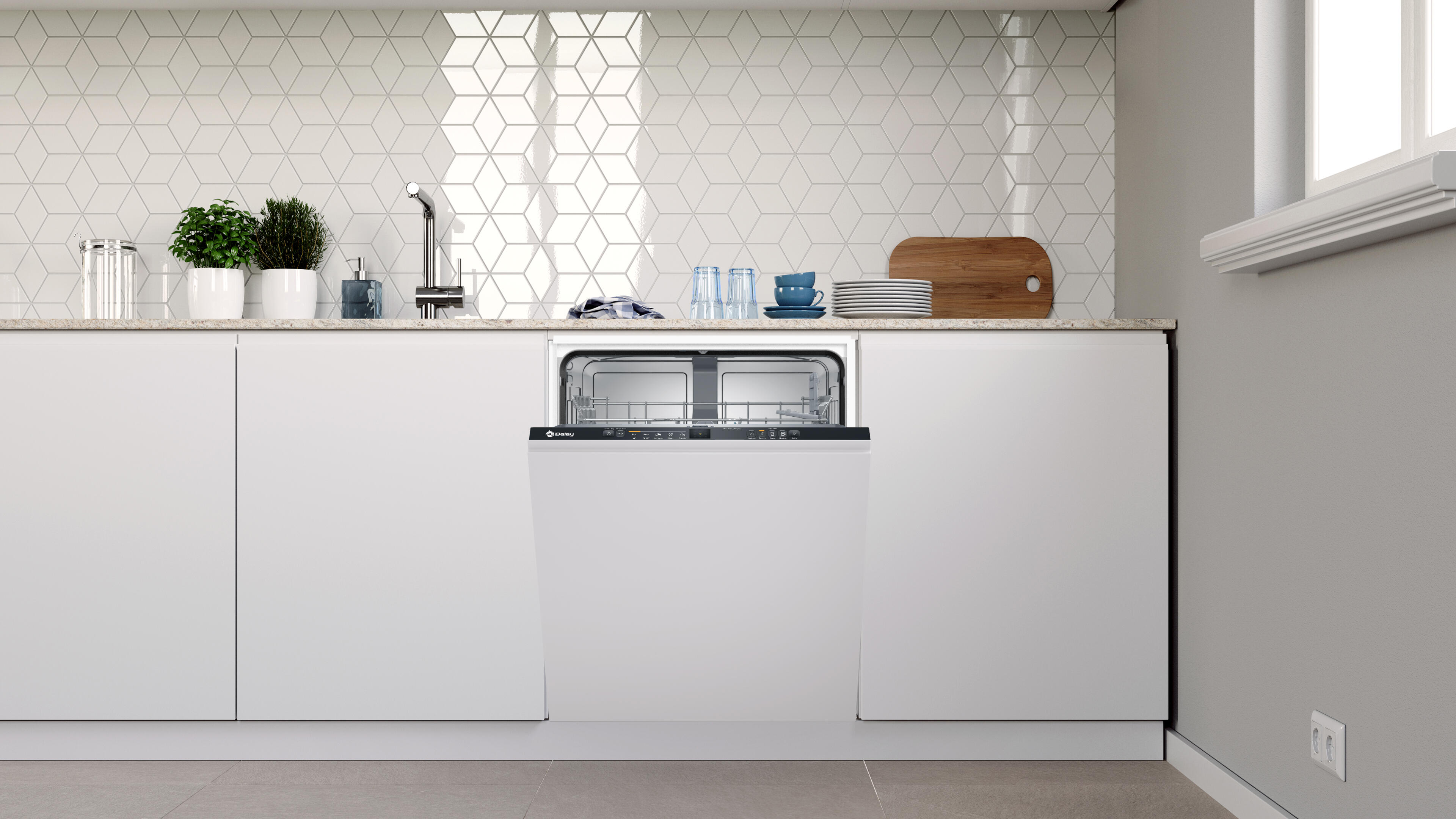 Lavavajillas integrable BALAY 3VF5012NP 12 cubiertos 5 programas con inicio diferido plata 60cm clase E - 3