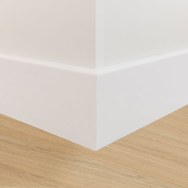 Surplinthe de rénovation mdf, blanche, H. 12.9 cm x L. 2.4 m, Ep.26 mm ARTENS