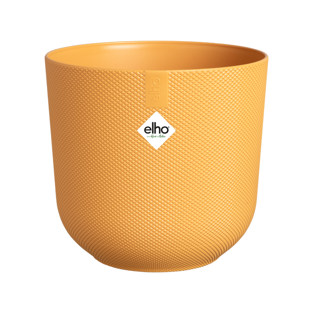 Vaso per piante e fiori JAZZ ELHO in polipropilene giallo H 13.1 cm Ø 14 cm