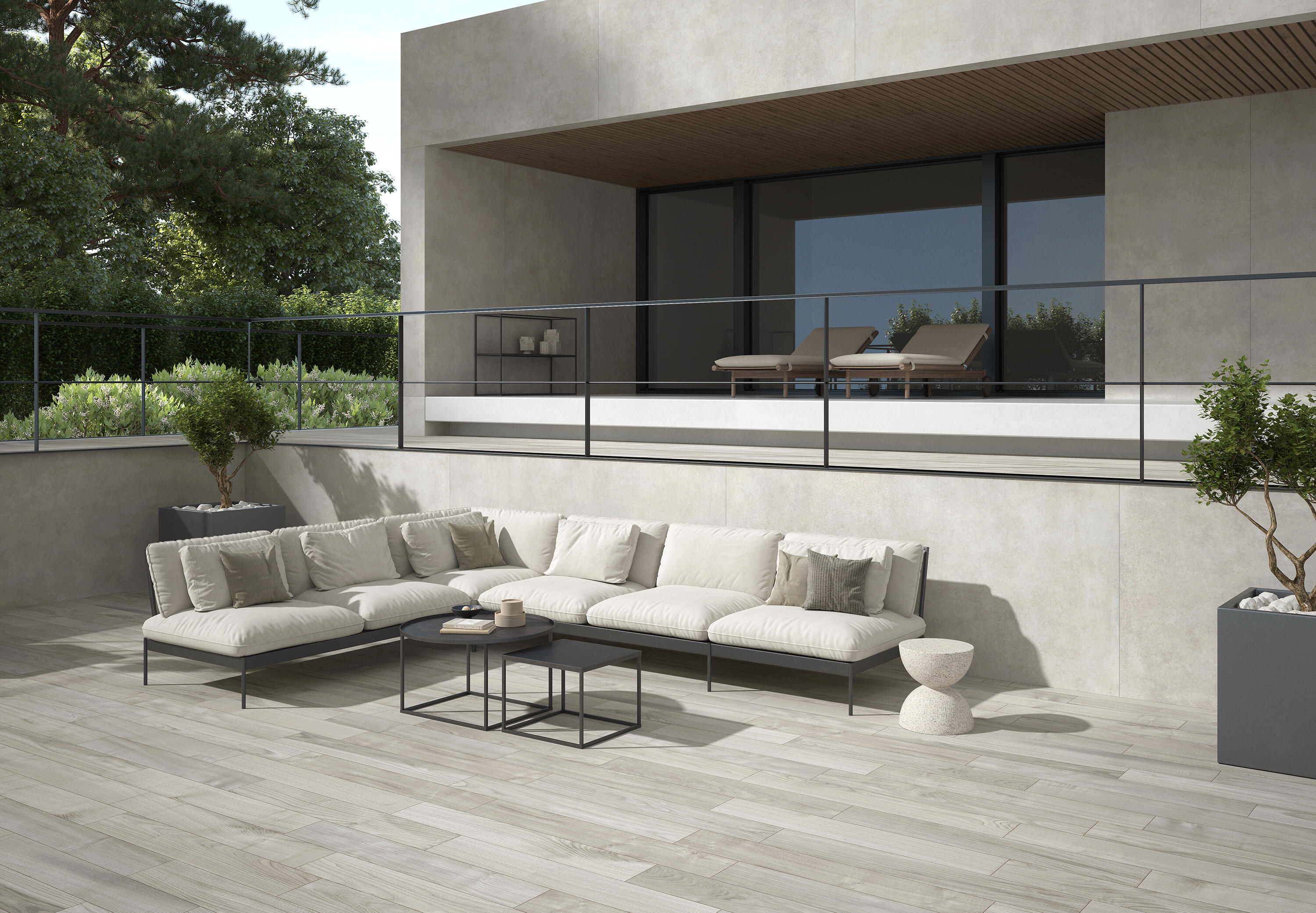Suelo porcelánico chestwood efecto madera blanco 20x120 cm c3