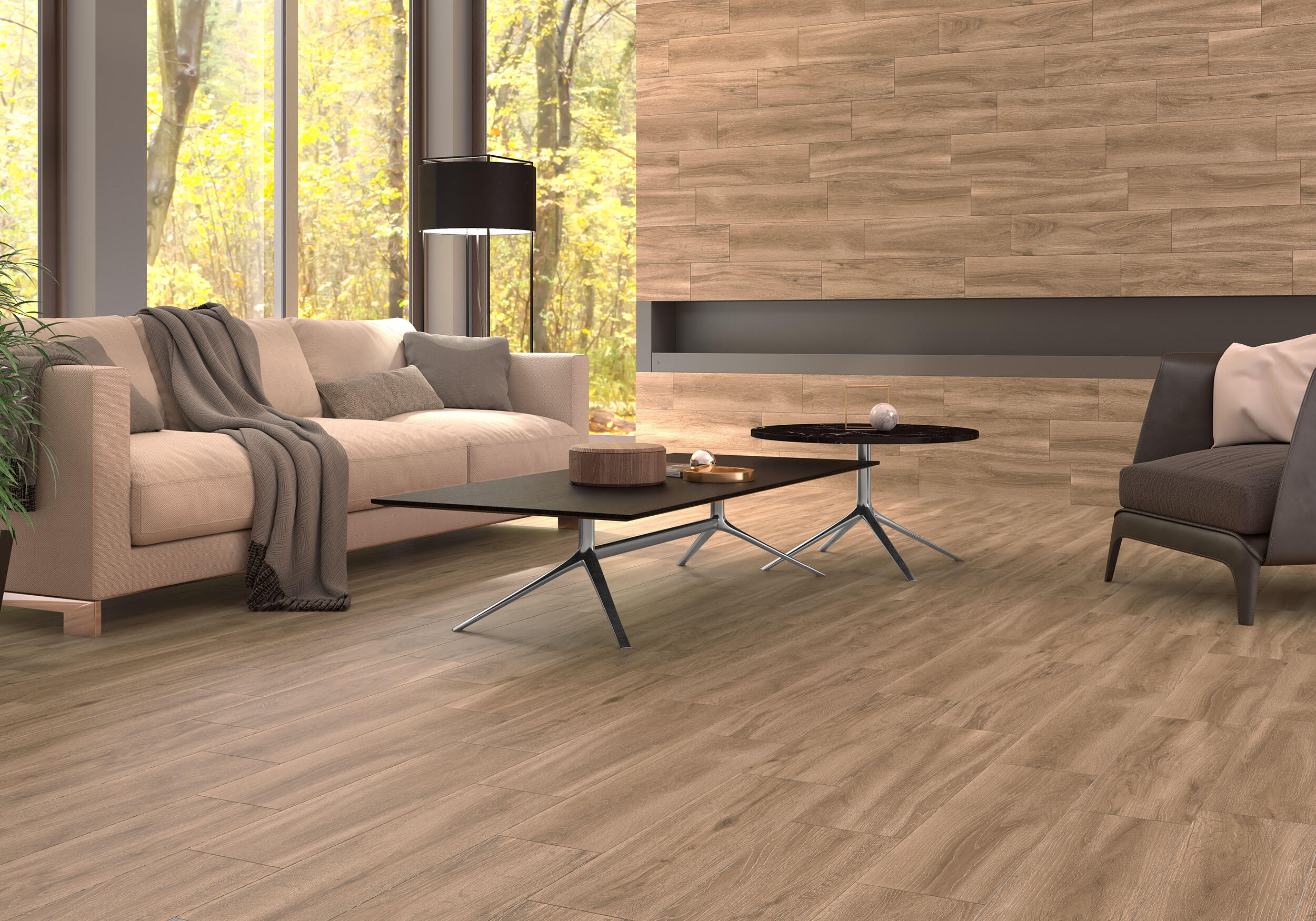 Suelo porcelánico Tokyo efecto madera natural 20x75 cm C1 - 3