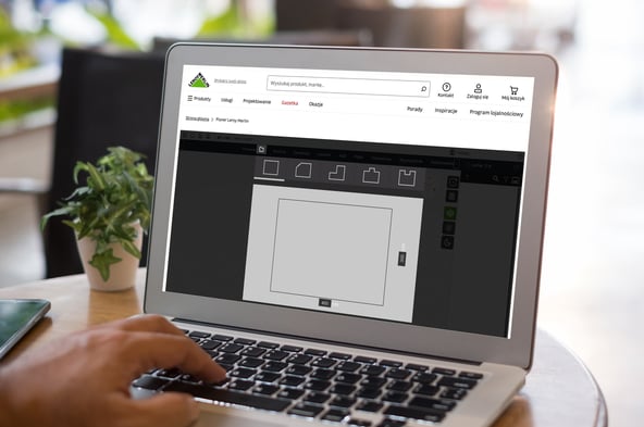 Zdjęcie przedstawia ekran komputera z planerem 3d na stronie Leroy Merlin
