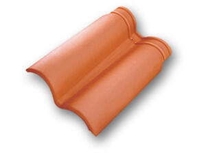 Double tuile de rive rouge