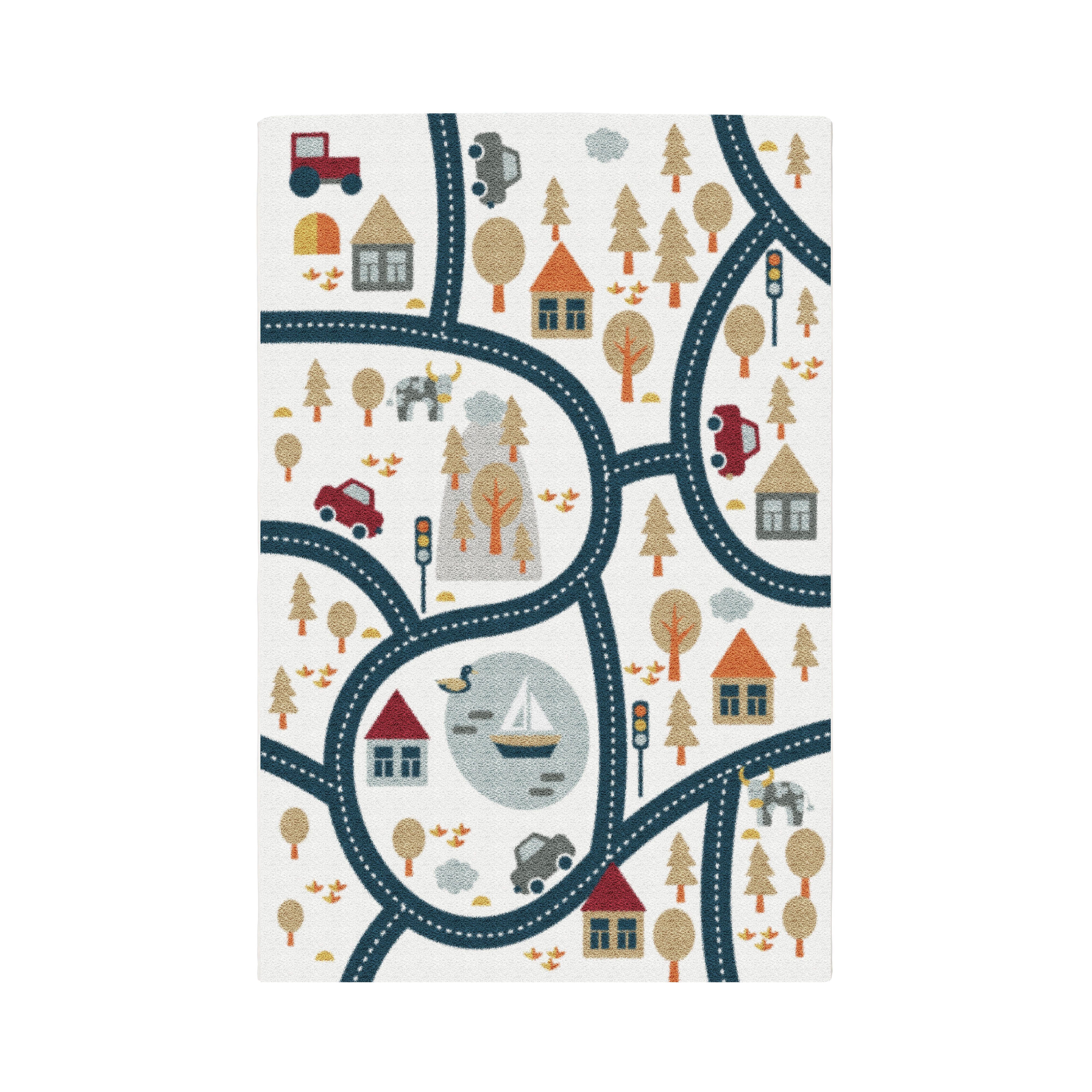Tapis intérieur enfant Circuit, l.100 x L.150 cm - 3