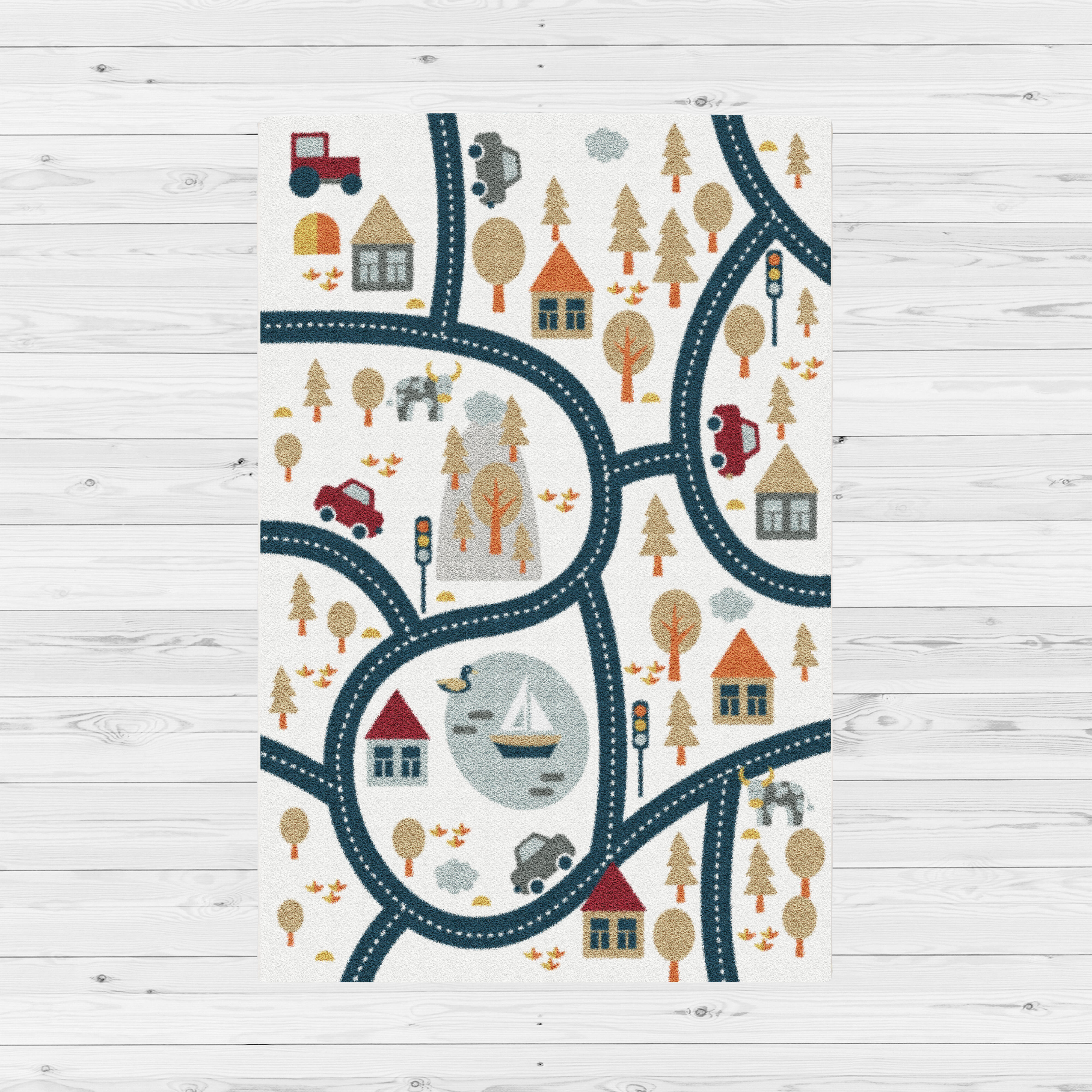 Tapis intérieur enfant Circuit, l.100 x L.150 cm - 2