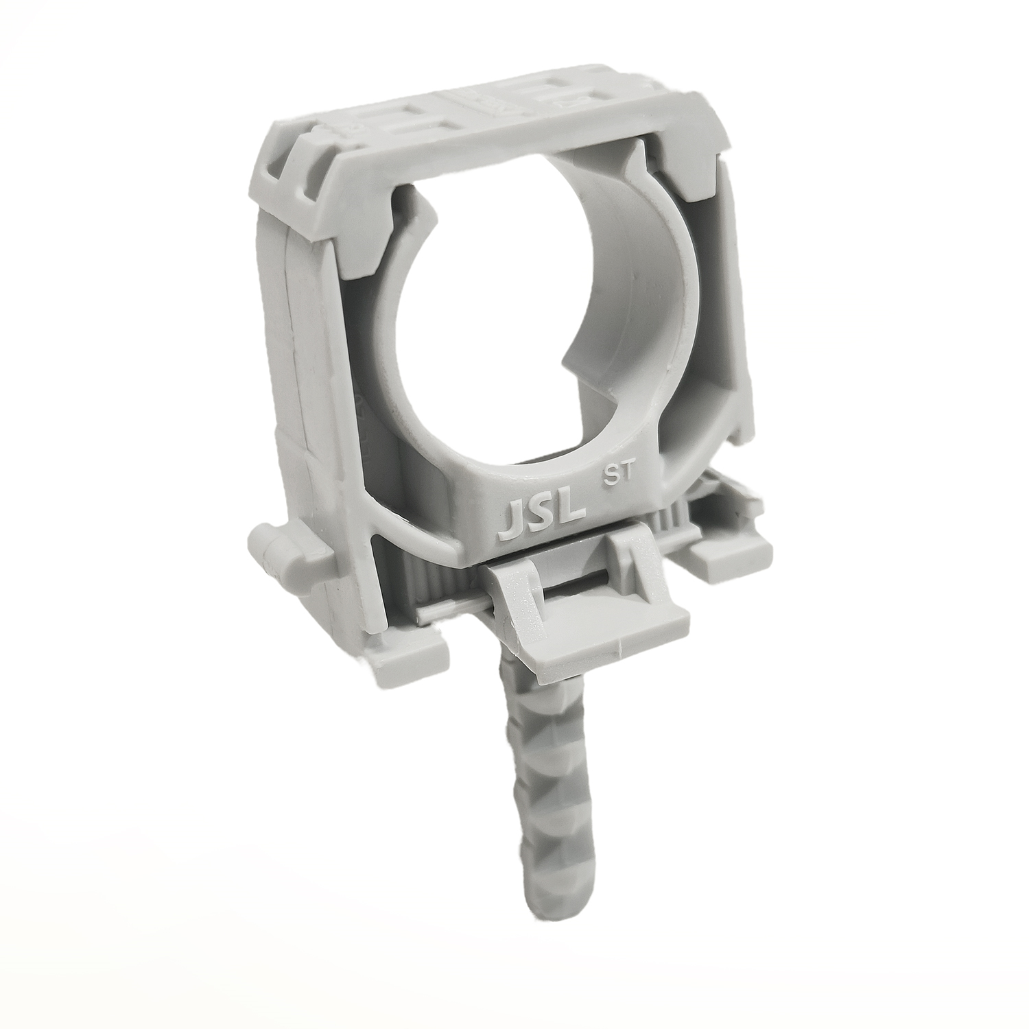 10 abraçadeiras super-t com tampa e bucha para vd16 cinzento JSL - 2