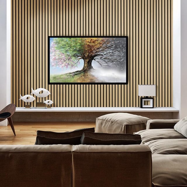 Pannello decorativo  Quanti FIBROTECH Rovere chiaro L 244 x L 52 cm, Sp 18 mm