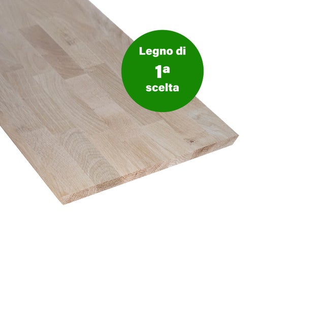 Tavola lamellare in legno di rovere irlandese, 1° scelta L 50 x 80 cm x Sp 18 mm