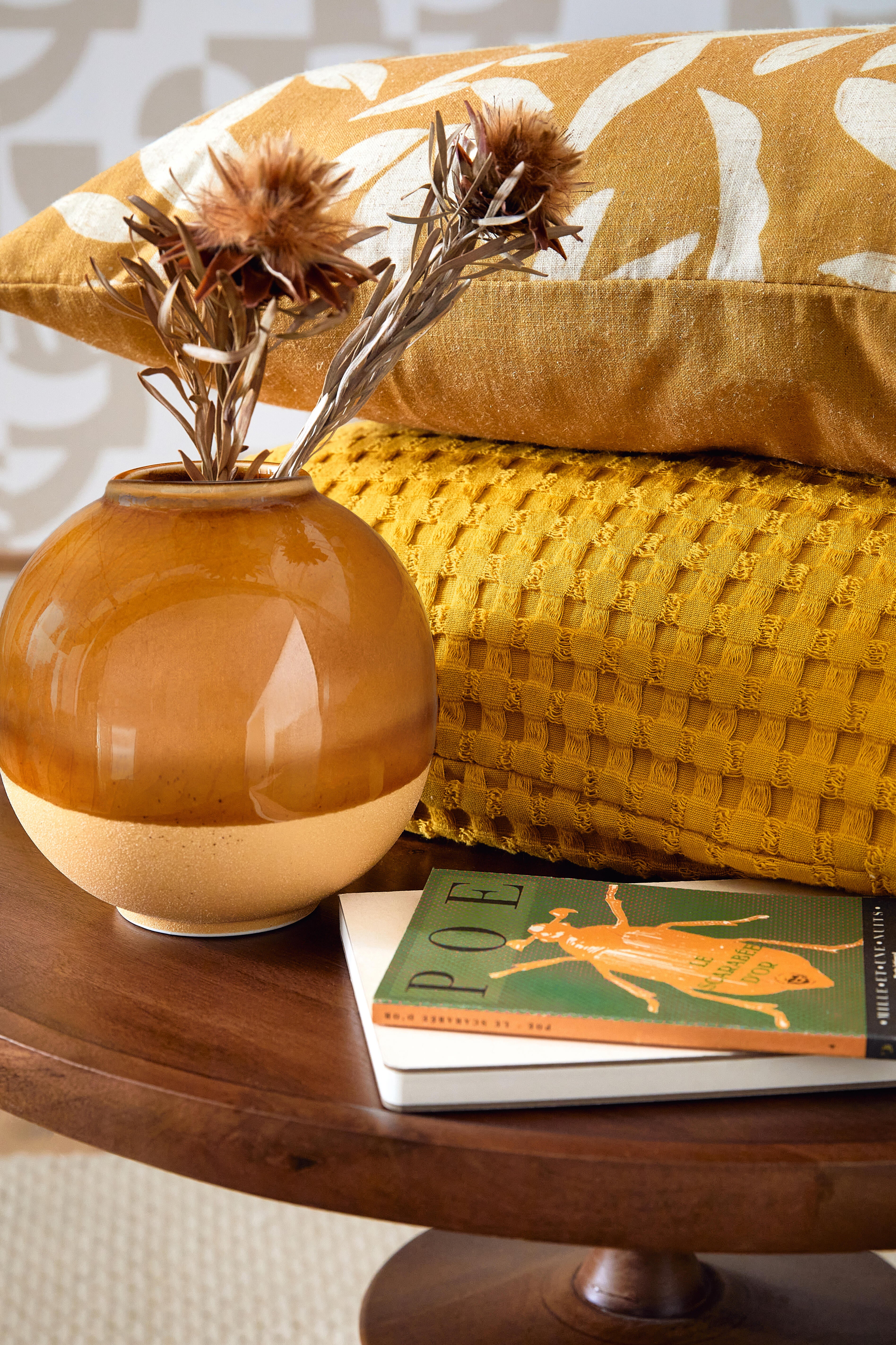 Coussin Lave, camel l.60 x H.40 cm - 2