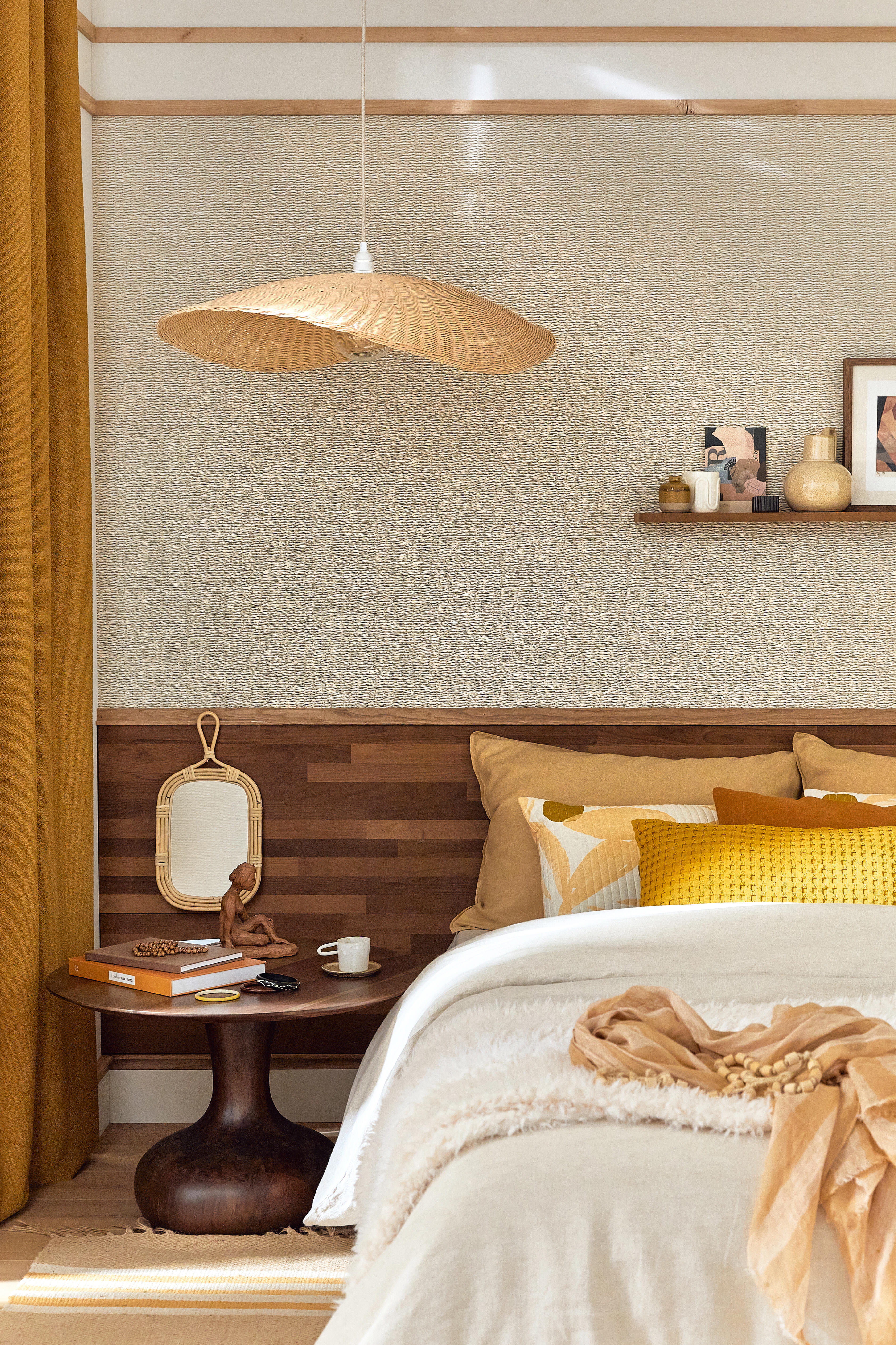 Coussin Lave, camel l.60 x H.40 cm - 5