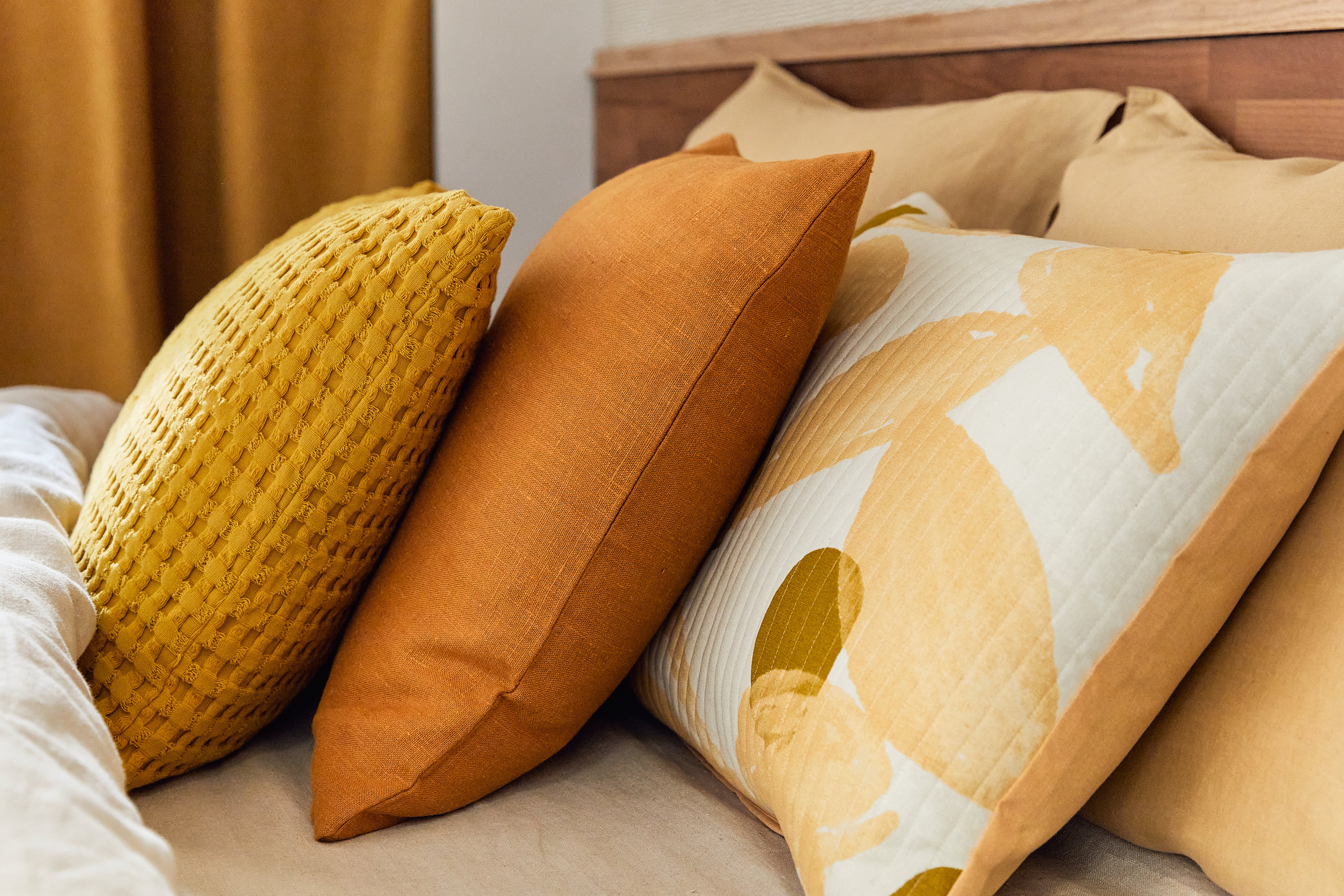 Coussin Lave, camel l.60 x H.40 cm - 3