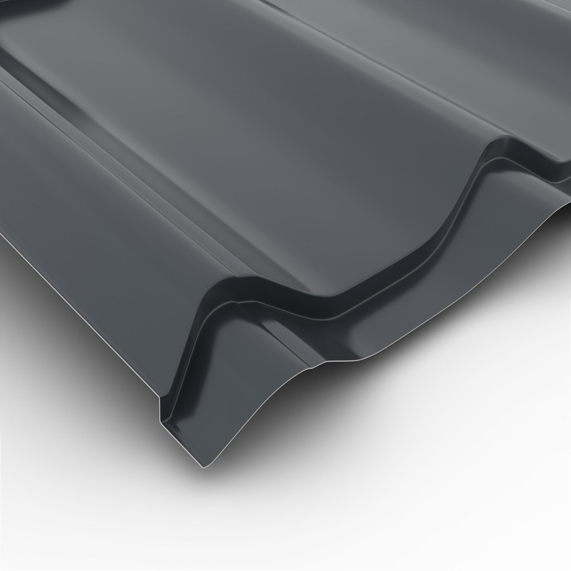 Plaque de couverture, aspect tuile anth SMART l.120 x L.185cm, H.37mm, Ep.0.5mm - 7