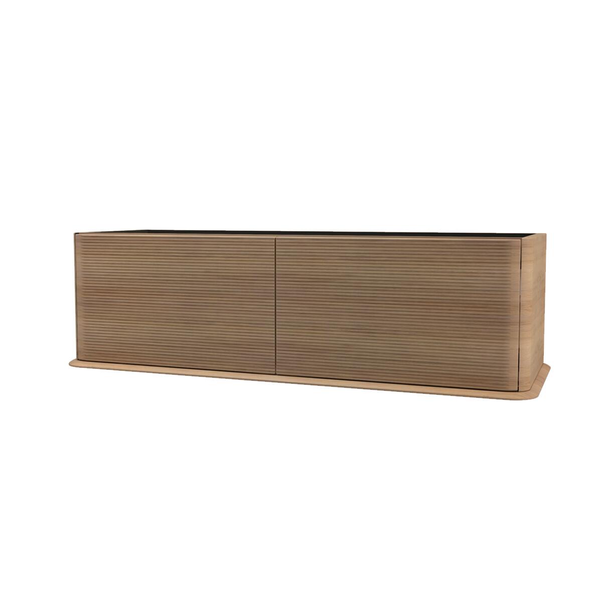 Mobile da bagno sospeso sotto lavabo Bohemia L 144 x H 42 x P 50 cm tabaco laccato opaco, 2 cassetti BADEN HAUS - 2