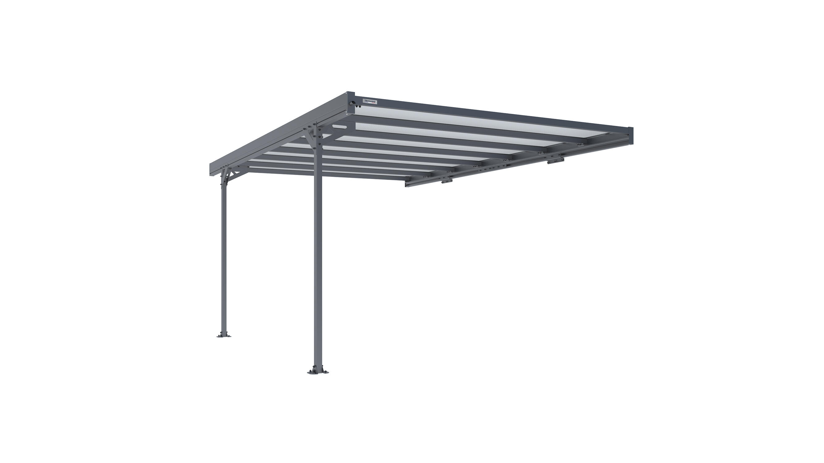 Carport aluminium TRIGANO 1 voiture, 14.7 m² - 3