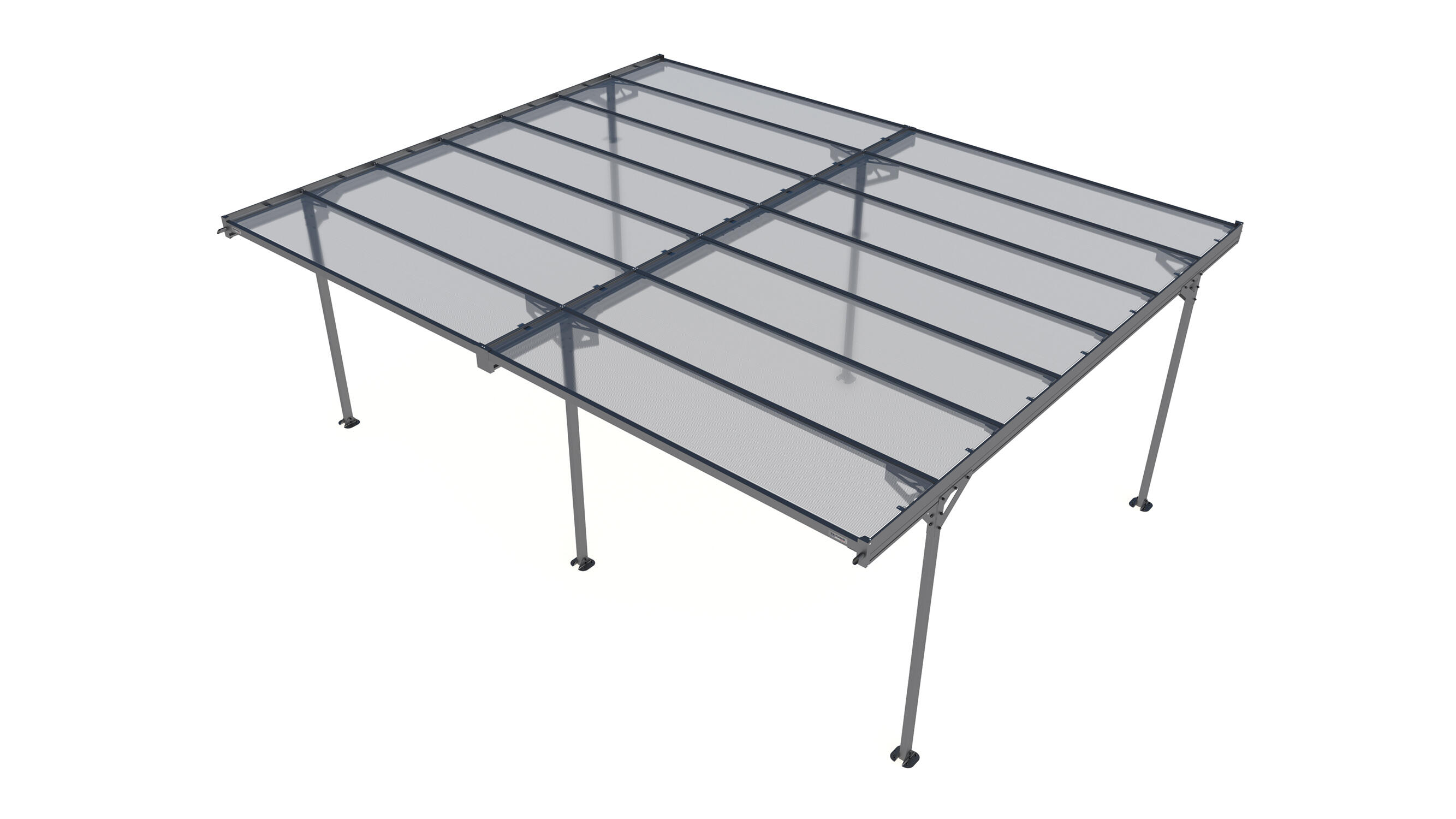 Carport aluminium TRIGANO 2 voitures, 29.35 m² - 5