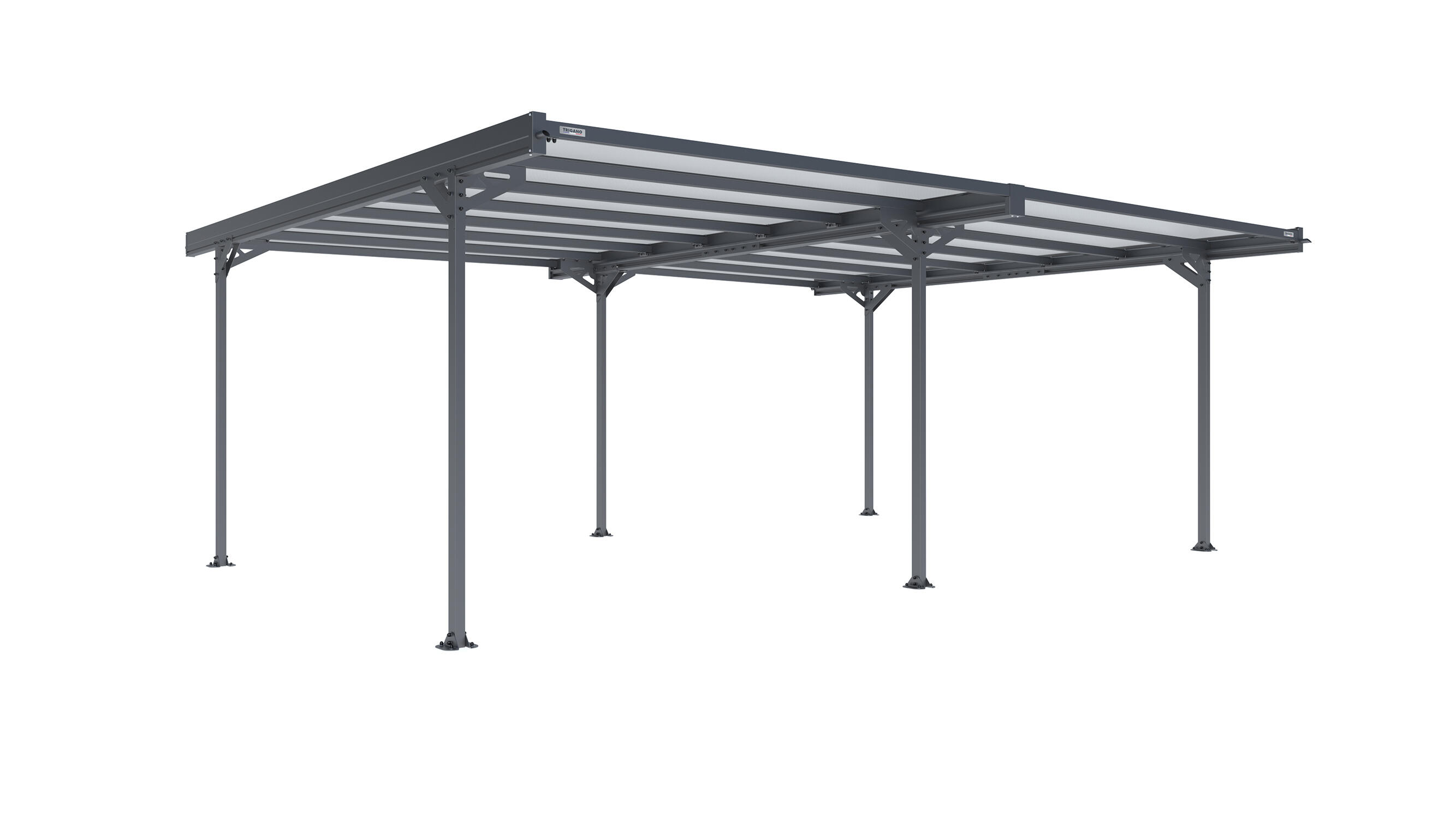 Carport aluminium TRIGANO 2 voitures, 29.35 m² - 4