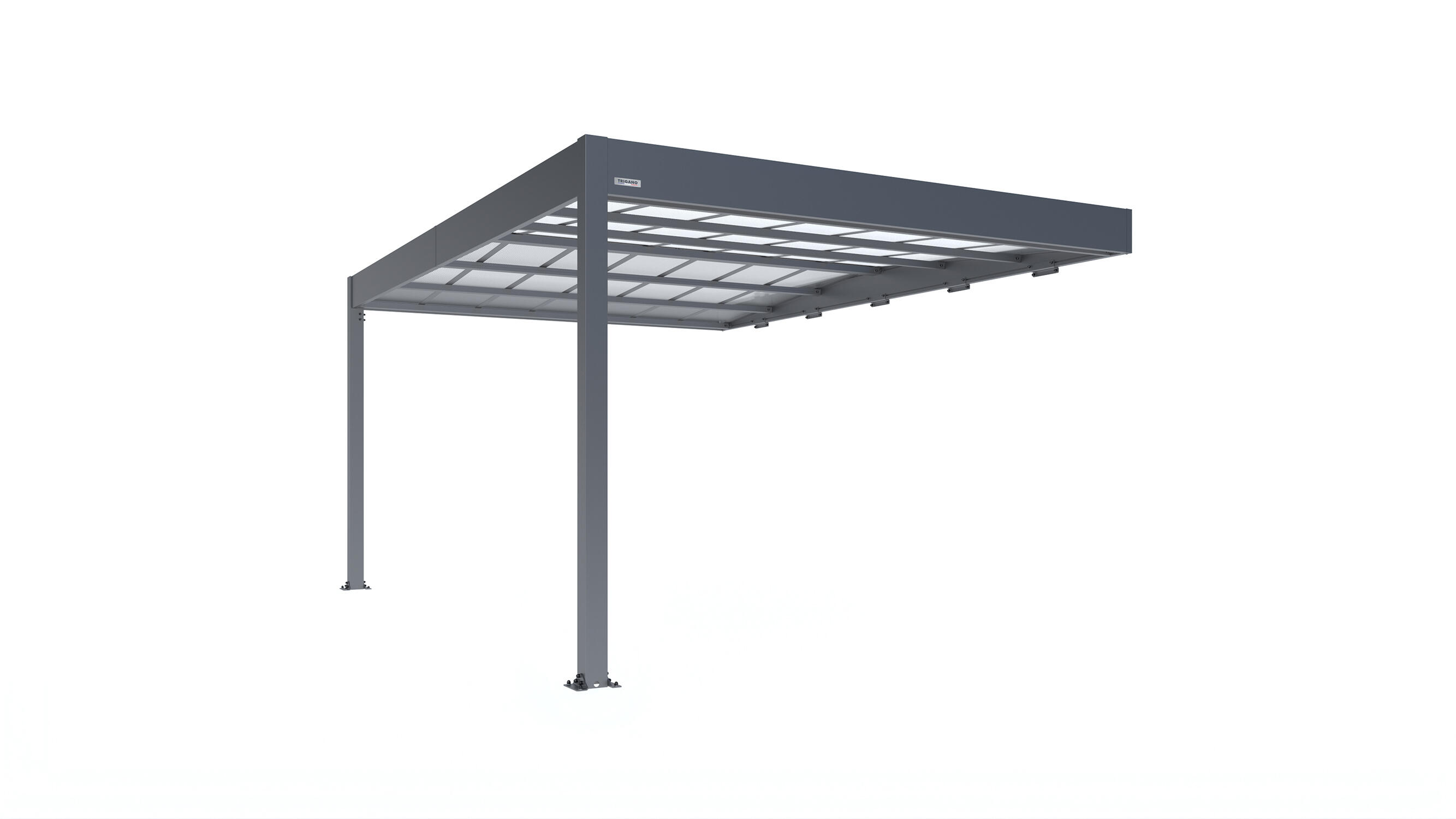 Carport aluminium TRIGANO 1 voiture, 15.65 m² - 4