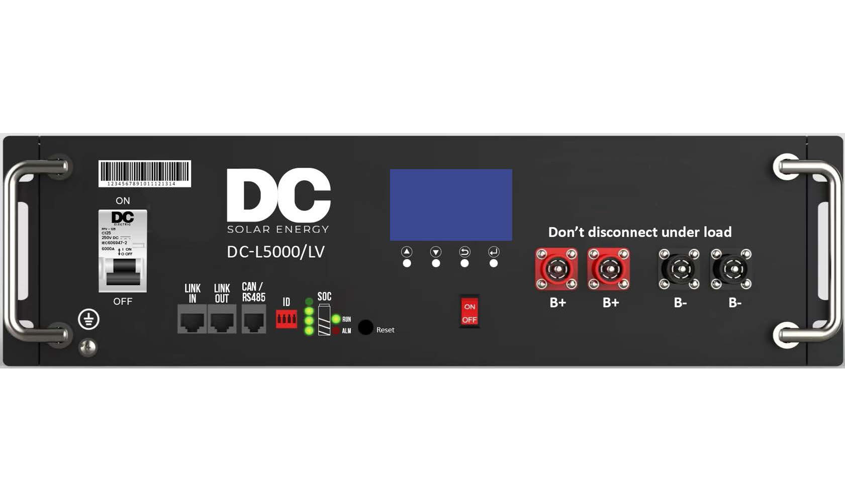 Batería litio dc solar energy 5.12 kw 48v dc-5000/lv con pantalla lcd, protecciones y comunicación can y rs485