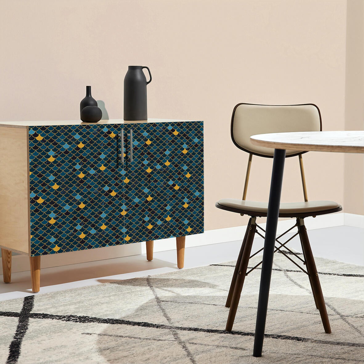 Pellicola adesiva per mobili Anna verde ottanio 45 cm x 2 m - 2