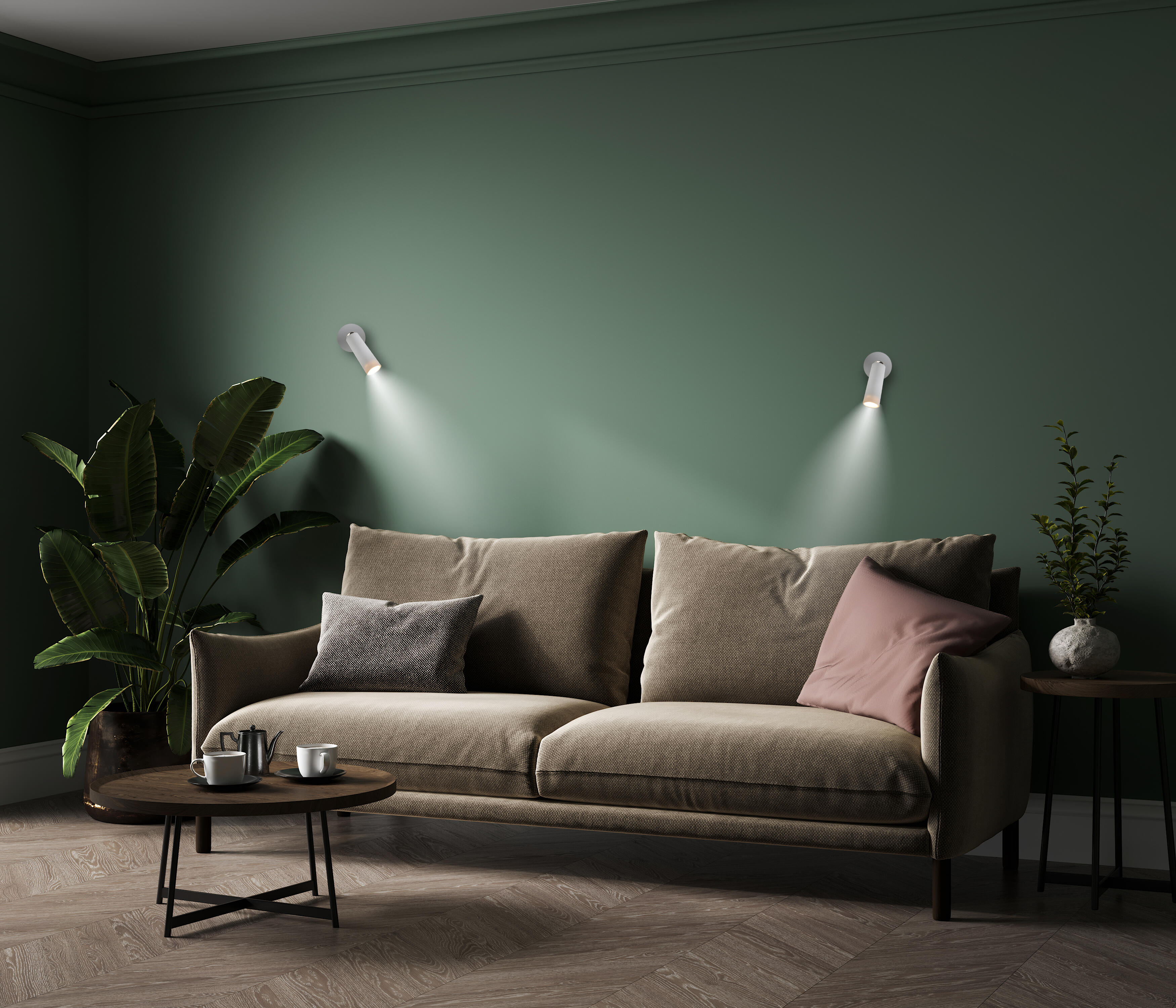 Aplique de pared LED recargable sin cables con interruptor Roll 4 NEW GARDEN blanco carga con batería luz cálida 3000K intensidad regulable IP20 300 lm - 18