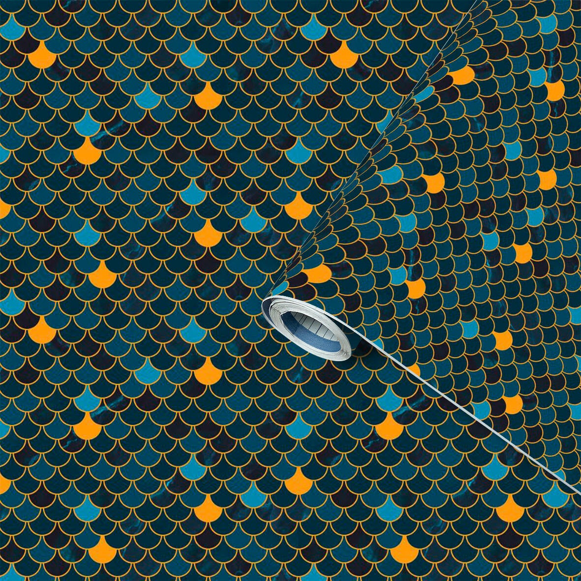 Pellicola adesiva per mobili Anna verde ottanio 45 cm x 2 m - 3