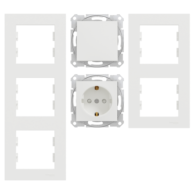 Pack reforma interruptores y enchufes para vivienda 4 habitaciones miluz blanco