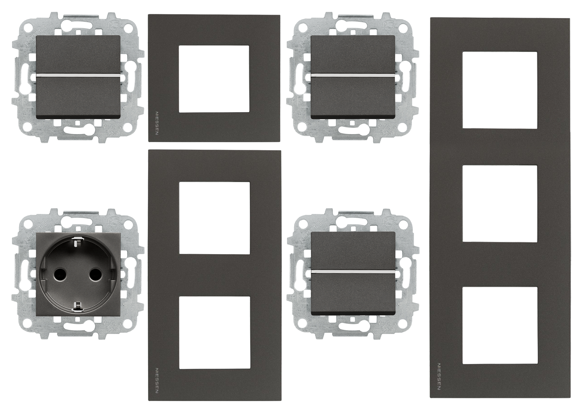 Pack reforma interruptores y enchufes para vivienda 3 habitaciones zenit antra
