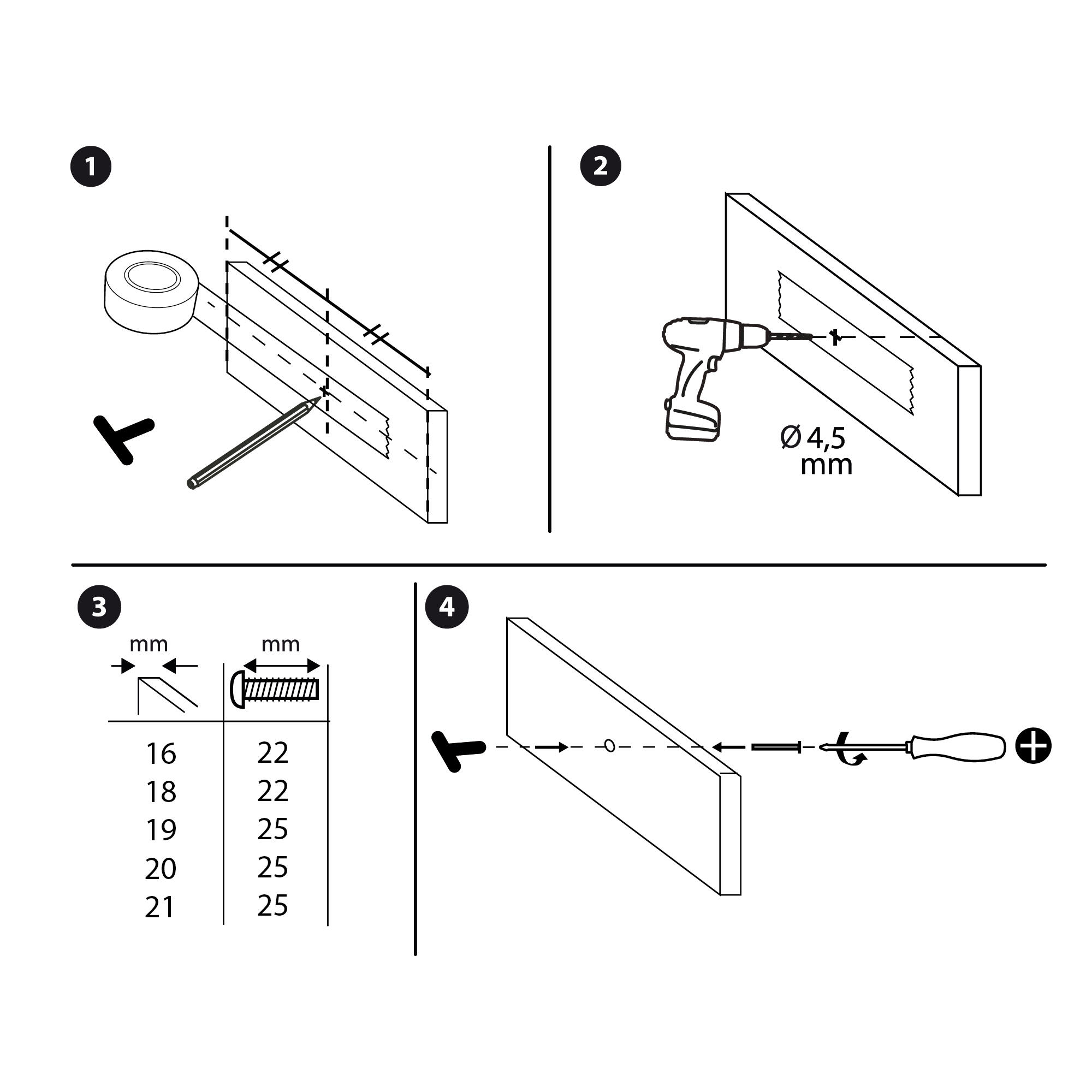 2 Puxadores para móvel aço escovado dourado 40 mm Inspire Urban - 5