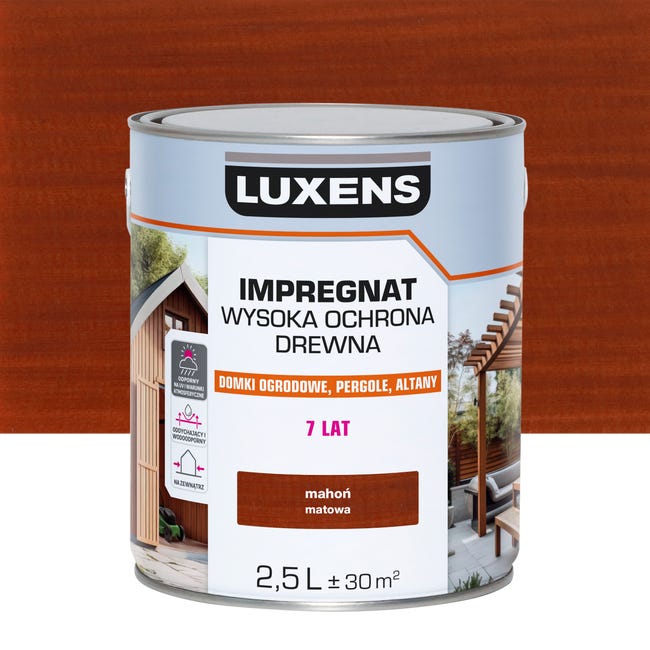 Impregnat do drewna wysoka ochrona mahon mat 2 5 l luxens 88747991