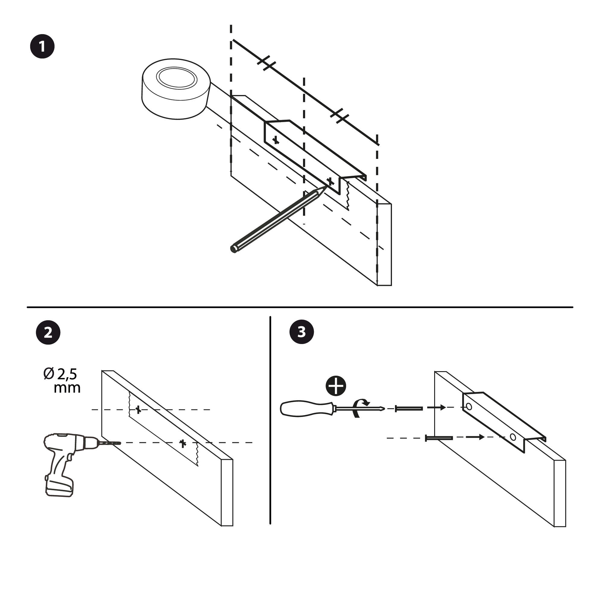 2 Puxadores para porta de cozinha 96MM branco OSLO - 3