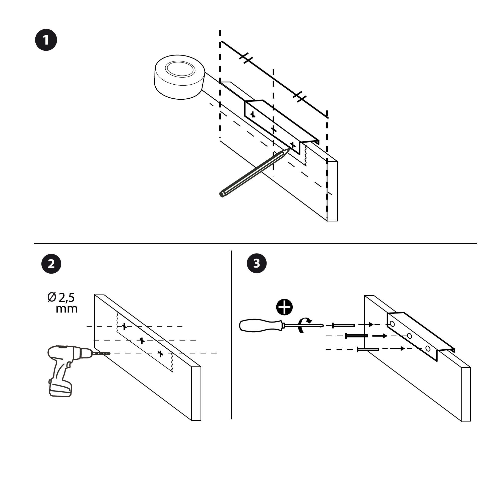 2 Puxadores para porta de cozinha 320MM branco OSLO - 4
