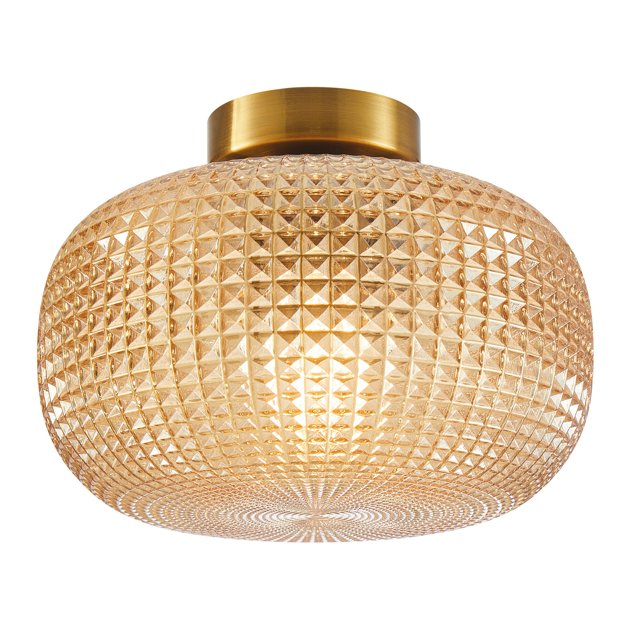 Plafón teide e27 ámbar 25 cm