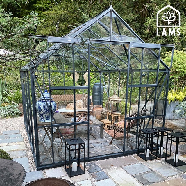 Serre fixe en verre trempé Laurus uranus, 8.25 m² LAMS