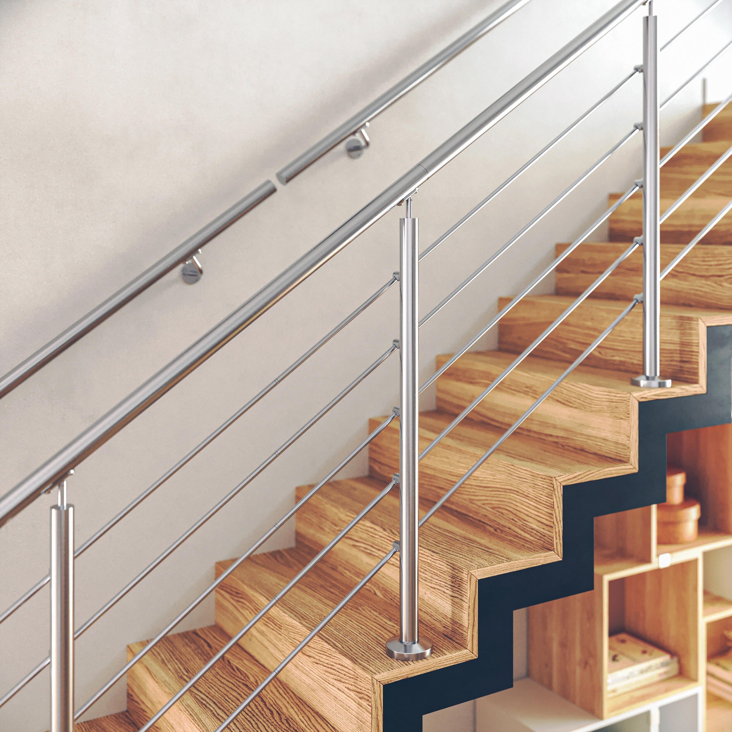 Balaustra in kit ARTENS in inox e inox 304 grigio L 200 cm - 7