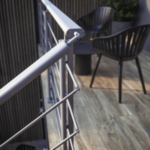 Kit accessoire pour angle garde-corps aluminum gris, Alya ARTENS