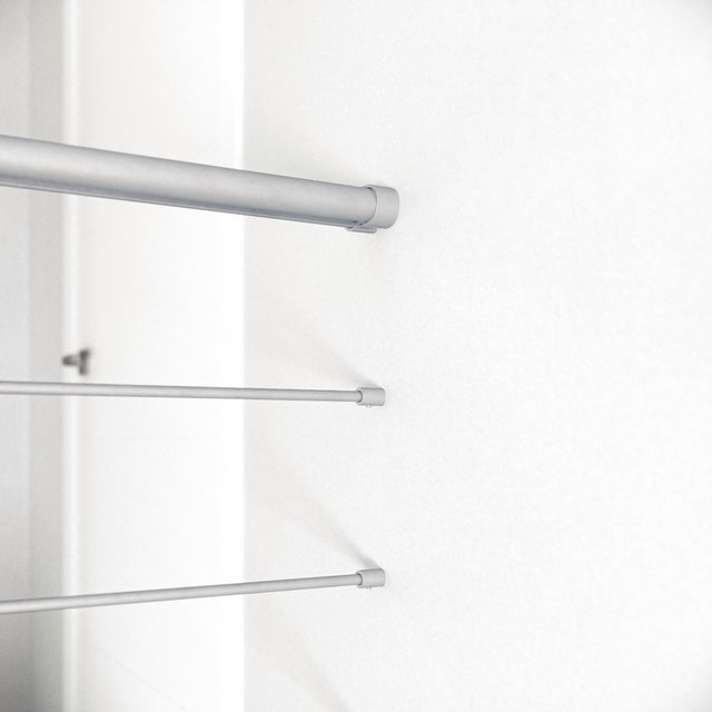 Soporte de barandilla ARTENS de aluminio en color gris plata de 2.5 cm de largo