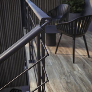 Kit accessoire d'angle pour garde-corps aluminium noir, Alya ARTENS