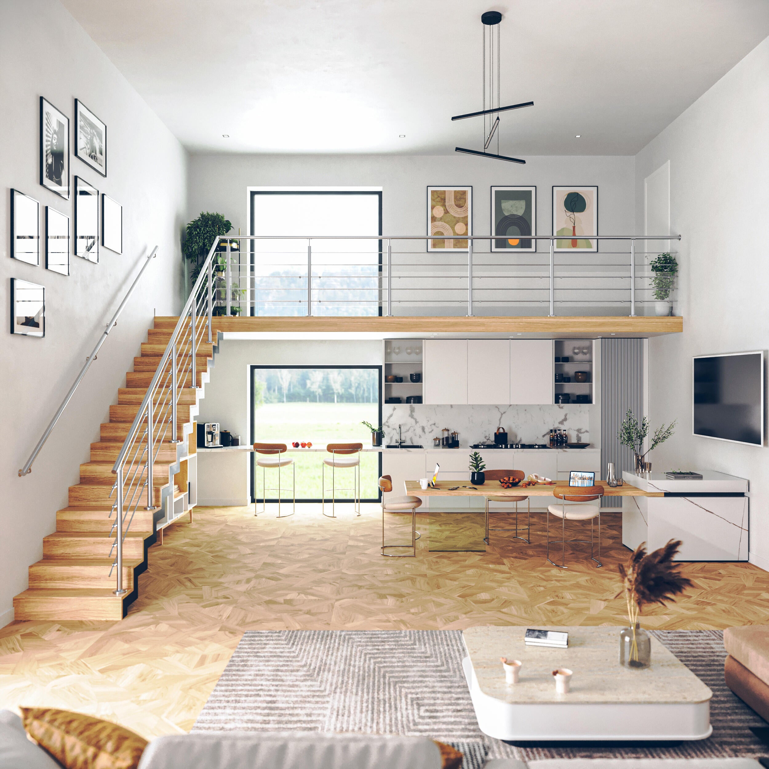 Balaustra in kit ARTENS in inox e inox 304 grigio L 200 cm - 6