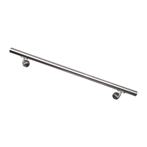 Main courante en Inox gris 2m + 2 supports muraux, Noxi ARTENS, en kit