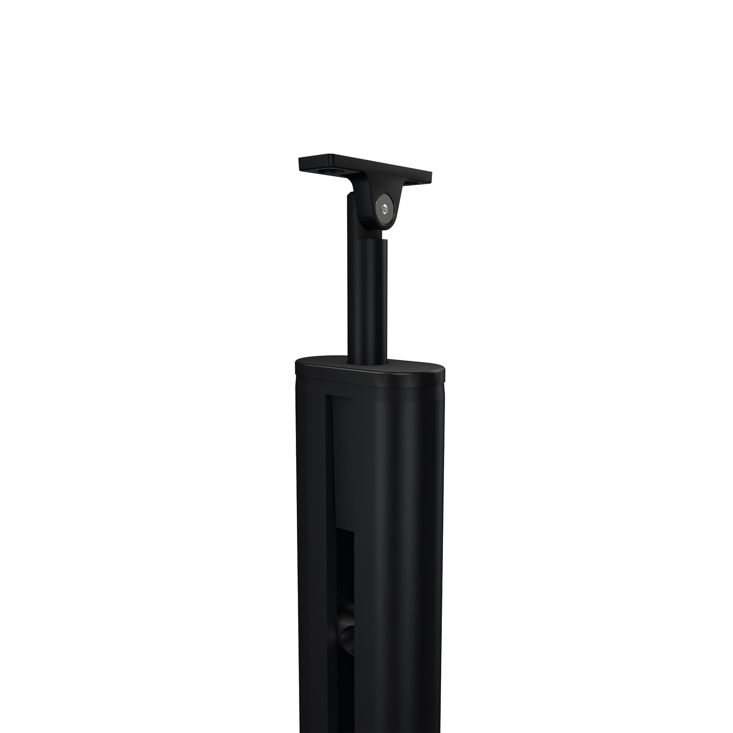 Balaustre de barandilla artens de aluminio en color negro de 10.2 cm de largo